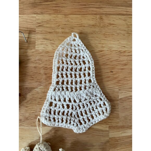 Set Of 5 Handmade Vintage Crochet Christmas Ornaments - Picture 5 of 7